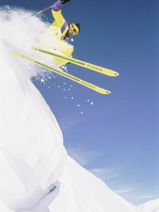 Man Skiing Downhill, Banff, Canada