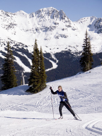 Cross Country Skiing in a Scenic Location