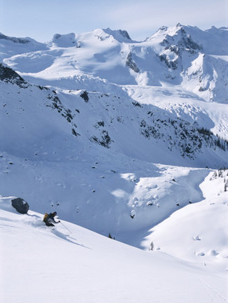 Skiing in the Selkirk Range, British Columbia, Canada