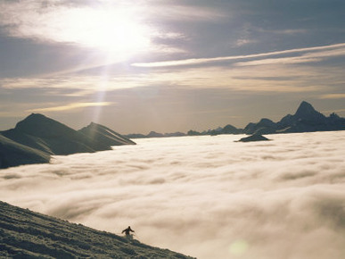 Skiing among the Clouds and Mountaintops