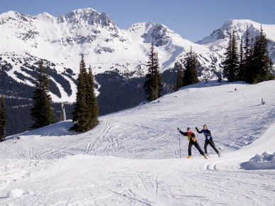 Cross Country Skiing in a Scenic Location