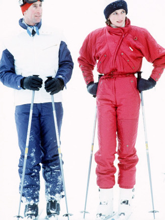 Prince and Princess of Wales Skiing at Malbun, Liechtenstein January 1984