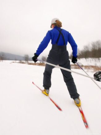 Woman Cross-Country Skiing