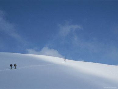 Friends Do Some Backcountry Skiing in the Dezaiko Range