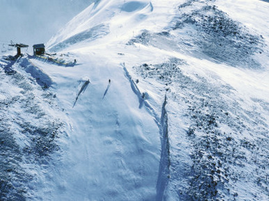 Skiing on Snow-Covered Mountains