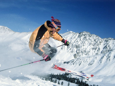 Skiing at Arapahoe Basin, CO