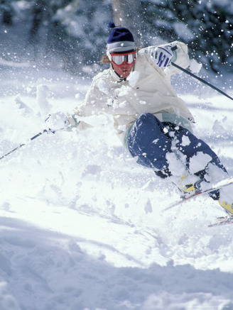 Skiing in Taos, New Mexico, USA