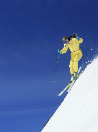 Skiing Down a Sharp Incline