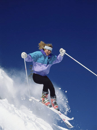 Woman Enjoying Skiing