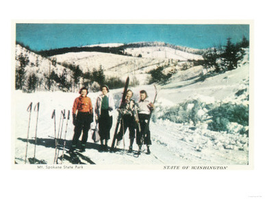 Mt. Spokane State Park Ladies Skiing - Washington