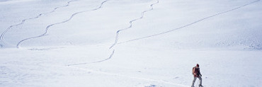 Woman Enjoys Backcountry Skiing in the Lizard Head Wilderness, Lizard Head Wilderness, Colorado