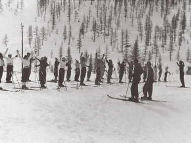 Skiing Lessons in the Mountains