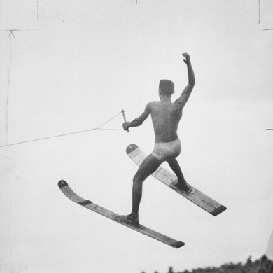 a Water Skier Performing in the National Water Skiing Championship