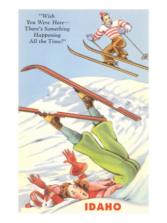 Idaho Skiing Cartoon