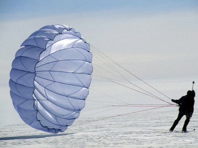 Skiing by Parachute